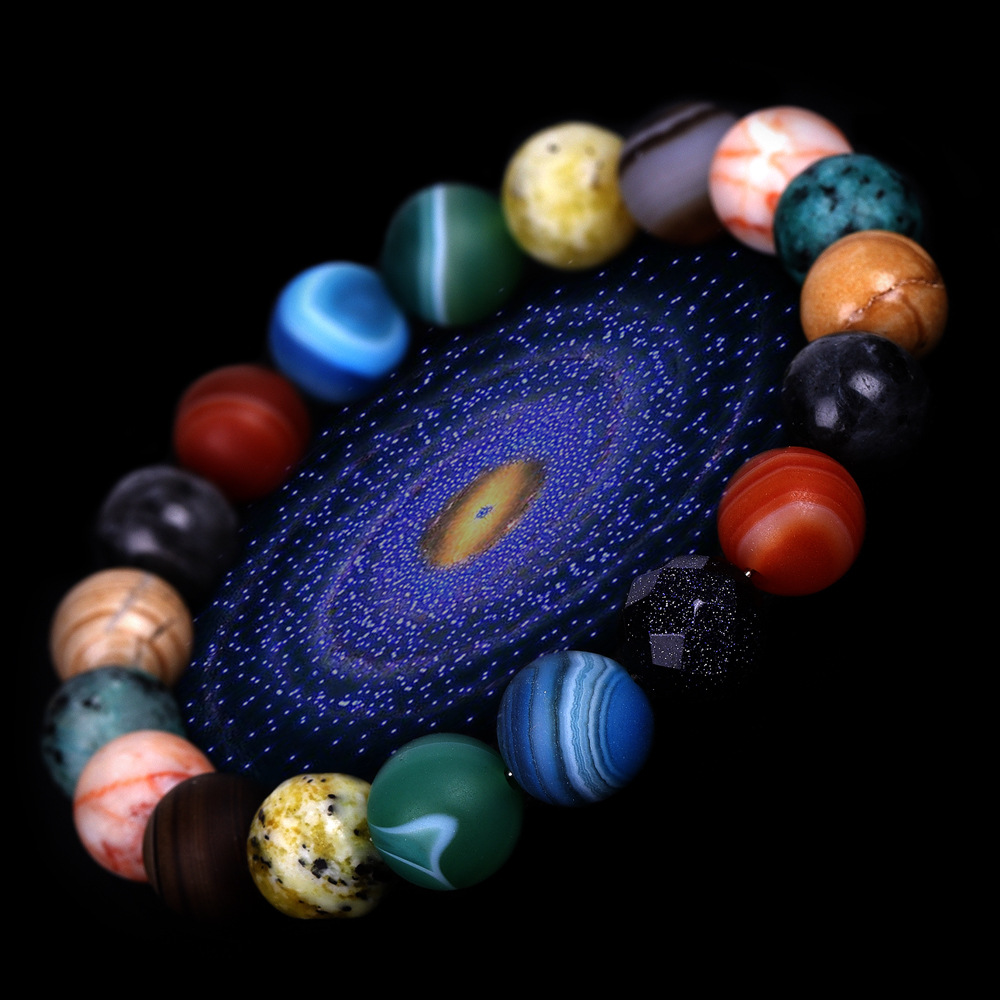 Solar System Eight stone Planet bracelet Universe Galaxy Exploration star bracelet