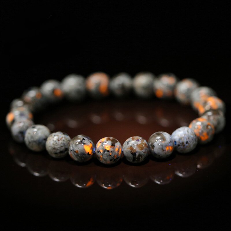 Natural flame stone bracelet personality trend domineering single circle bead hand ornaments