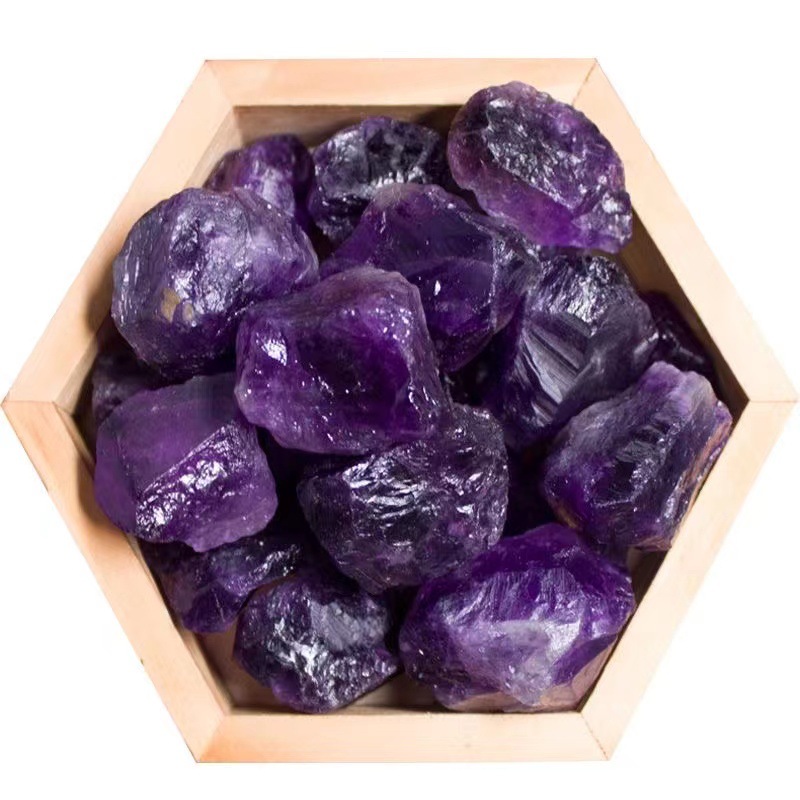 Natural amethyst rough crushed stone gemstone wool degaussing purification aromatherapy diffuser stone