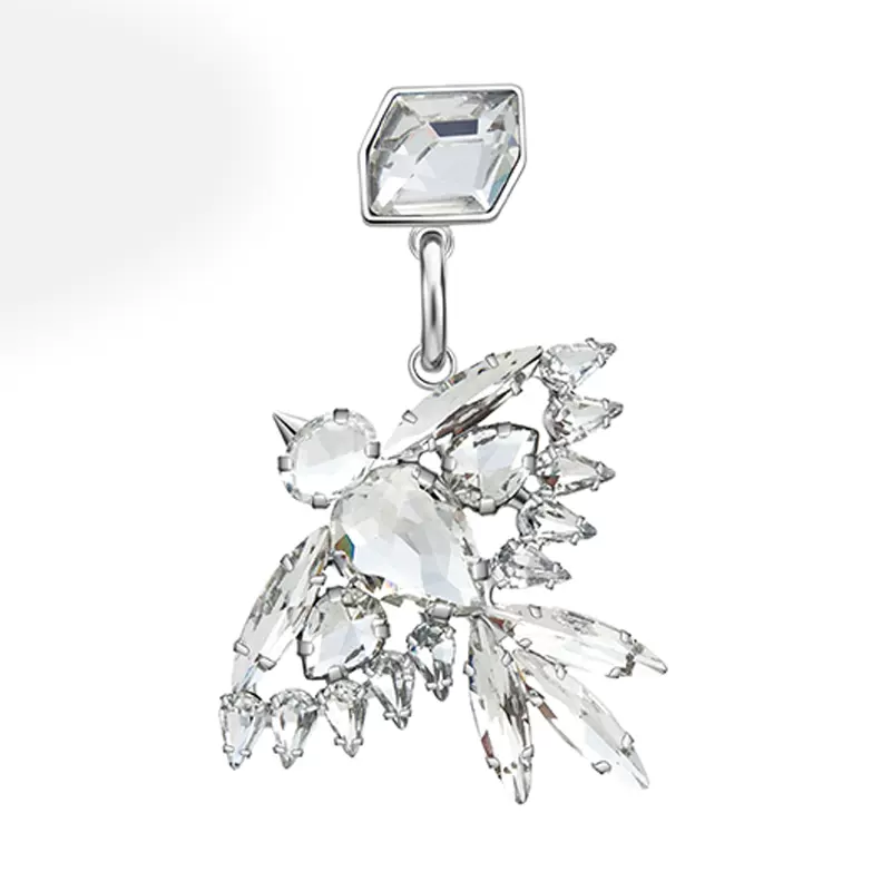MOH Icon crystal bird earrings, asymmetrical earrings, premium stud earrings