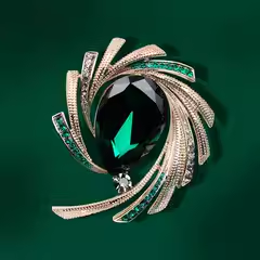 Vintage Austrian Crystal Brooch Upscale delicate and elegant corsage pins for women's suit outerwear accessories