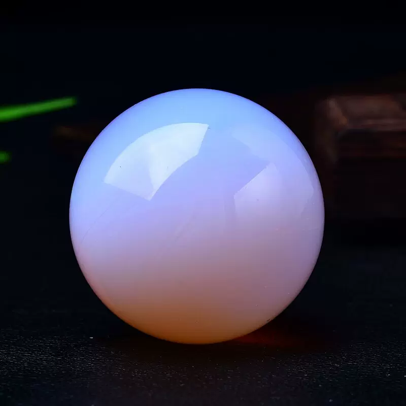 Natural crystal raw stone decoration powder protein ball pink opal home living room office desktop decoration