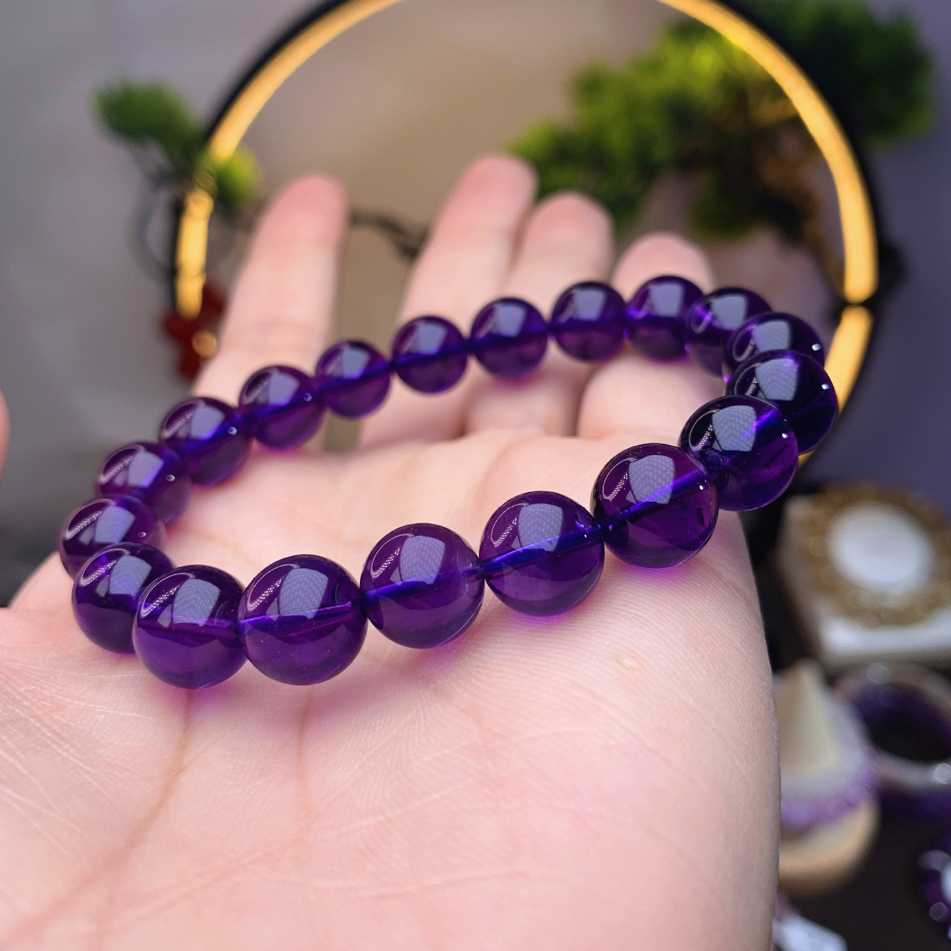 Natural amethyst Uruguay amethyst bracelet strong purple quality women's hand jewelry
