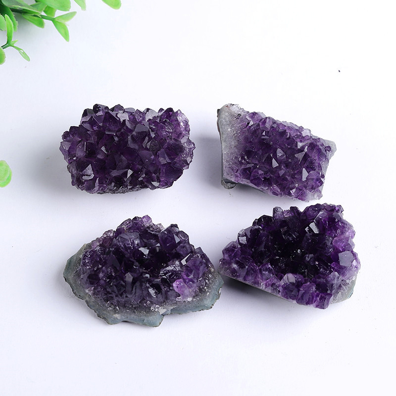 Natural Uruguayan amethyst clusters, amethyst geodes, amethyst blocks, rough ores, ore standard home ornaments