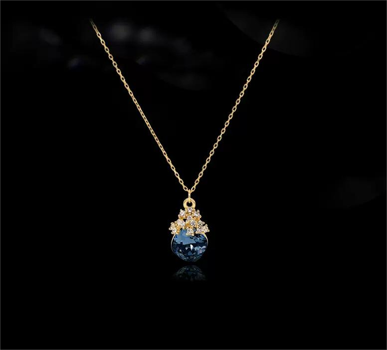 Eternal small fragrance light luxury necklace luxury sense of luxury simple pendant versatile temperament clavicle chain