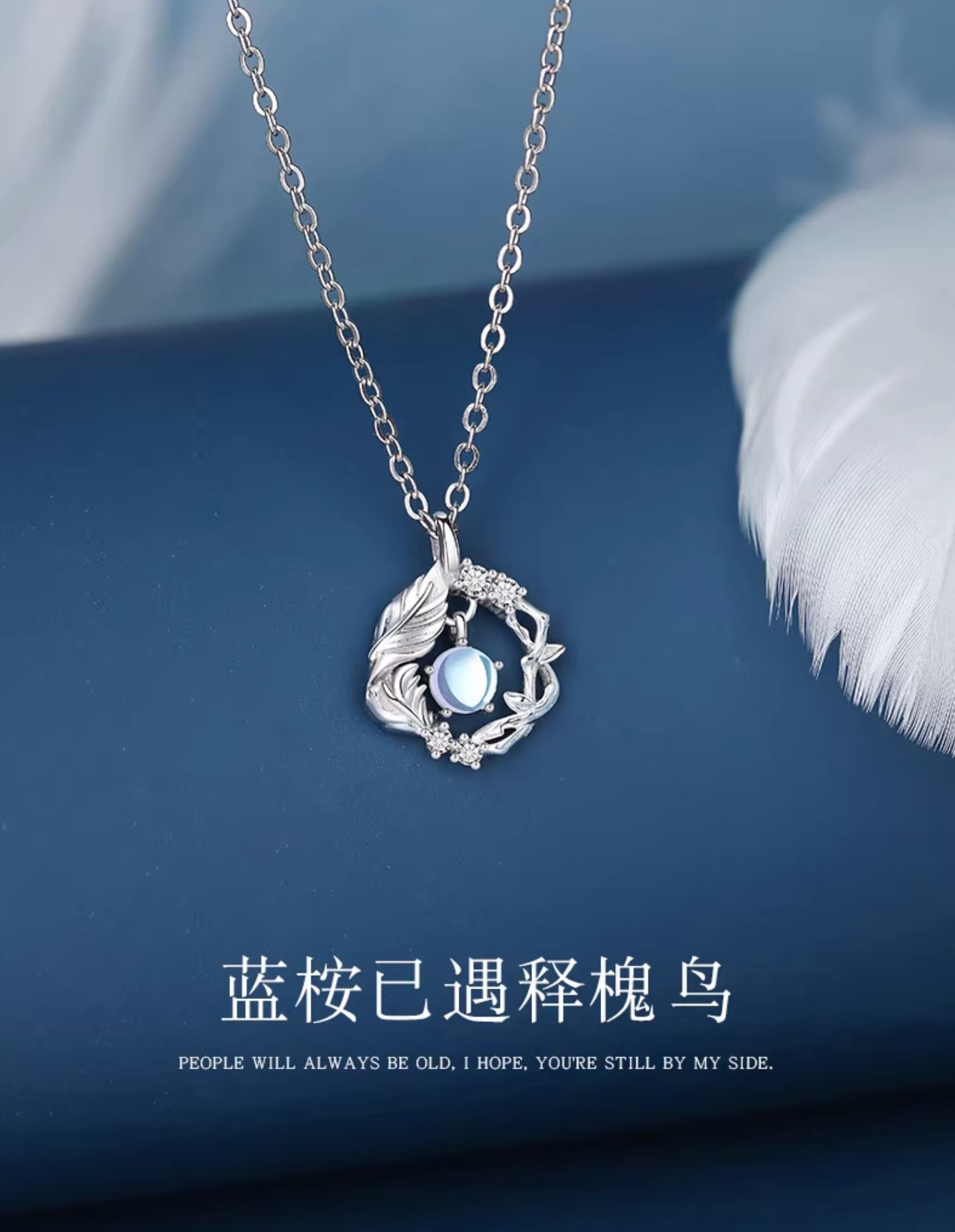 S999 sterling silver necklace women's light luxury niche design high-end clavicle chain Valentine's Day birthday gift for girlfriend