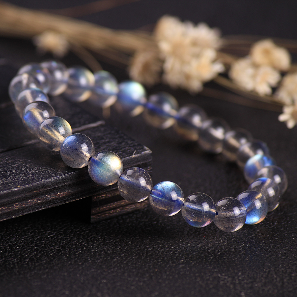 Natural moonstone bracelet ice translucent light pull feldspar