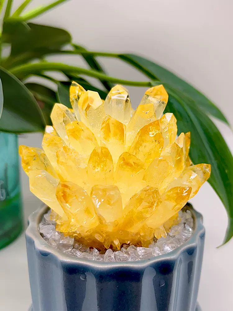 Natural topaz cluster degaussing raw stone mineral ornaments home office decoration gift specimen ornaments