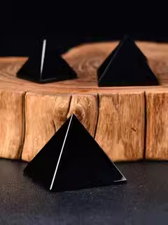 Natural obsidian raw stone crystal pyramid decoration living room porch desk office desktop decoration