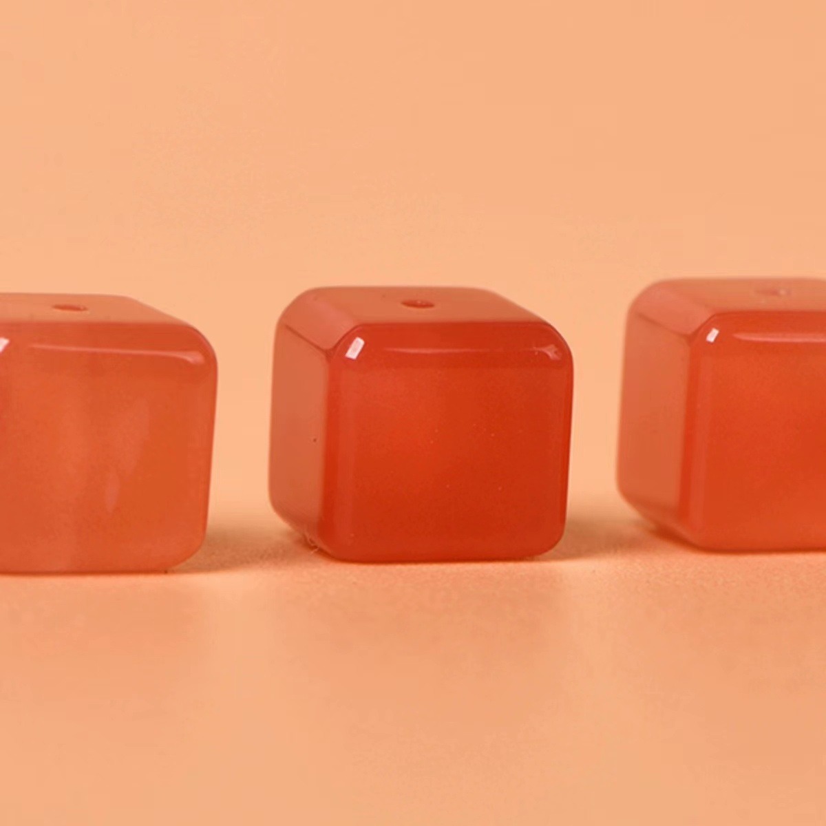 Natural salt source agate sugar square beaded accessory couple Instagram design