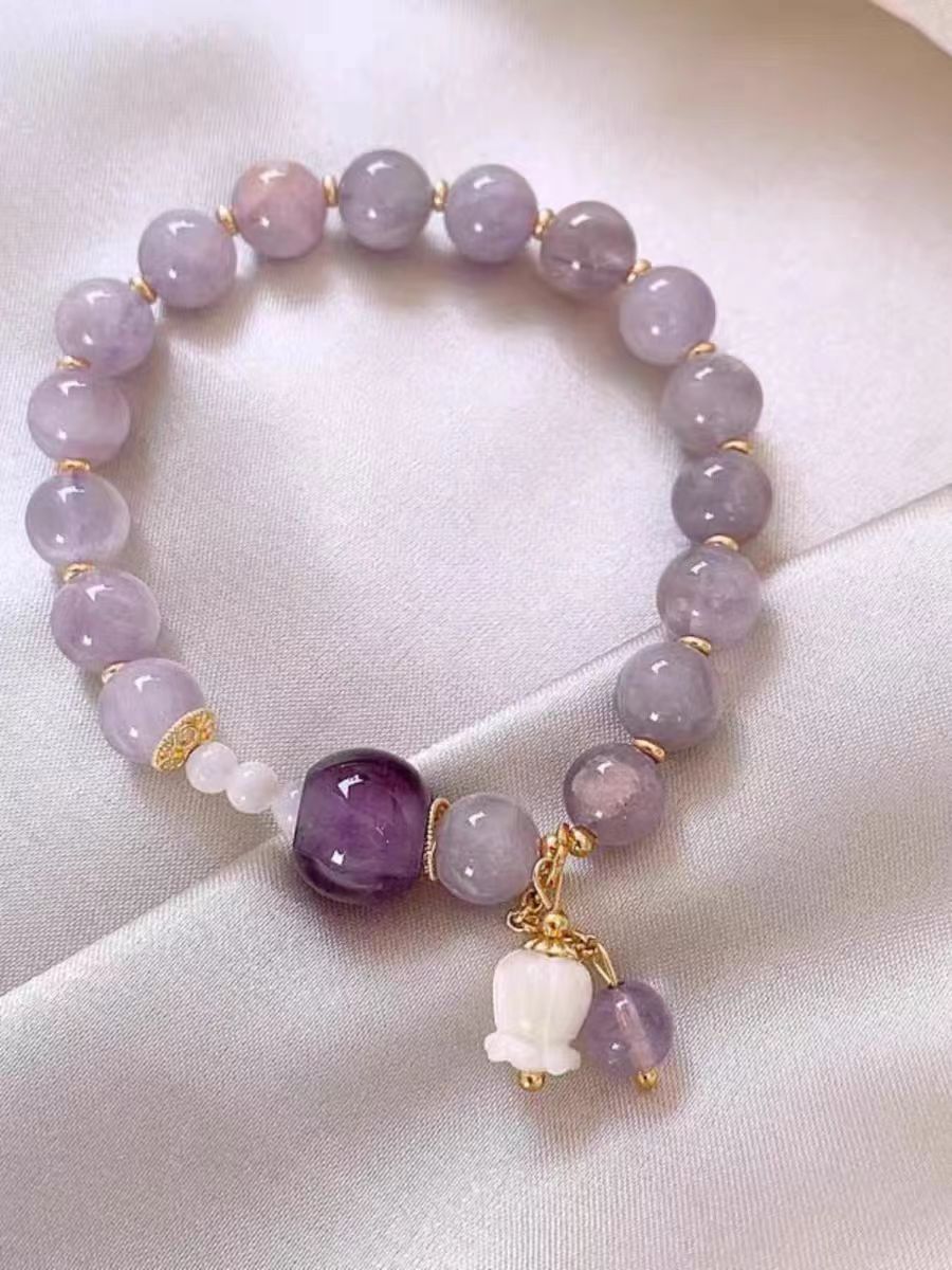 Amethyst bracelet women's niche design light luxury high-end accessories