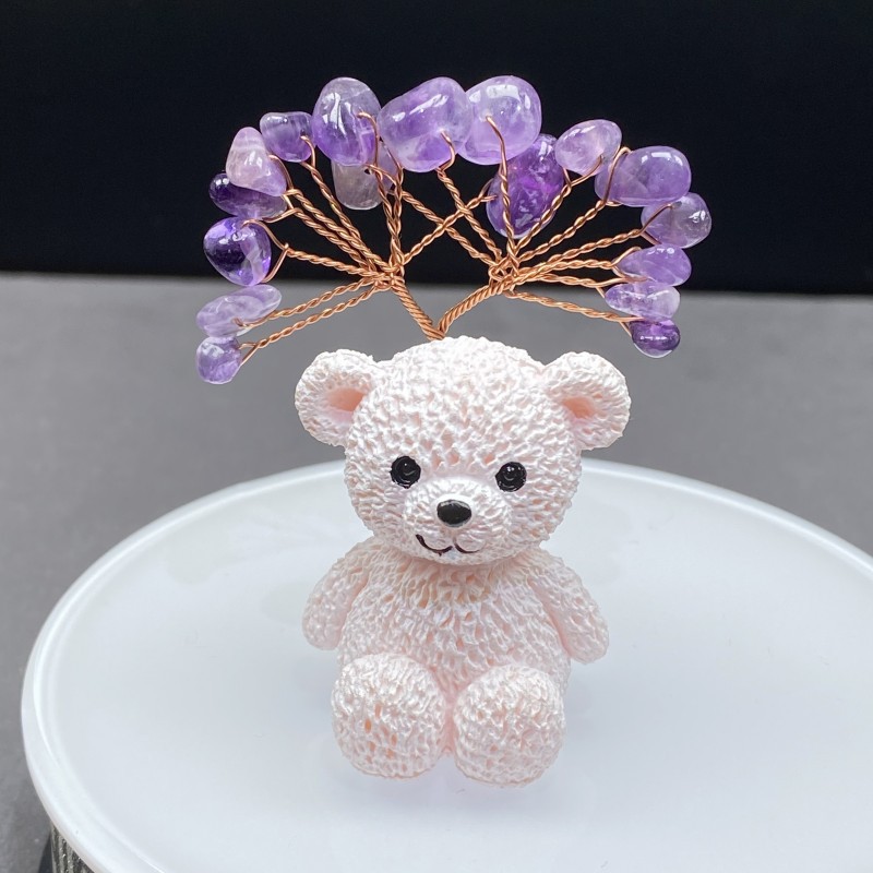 Natural amethyst fortune tree decoration handmade DIY winding office bedroom decoration