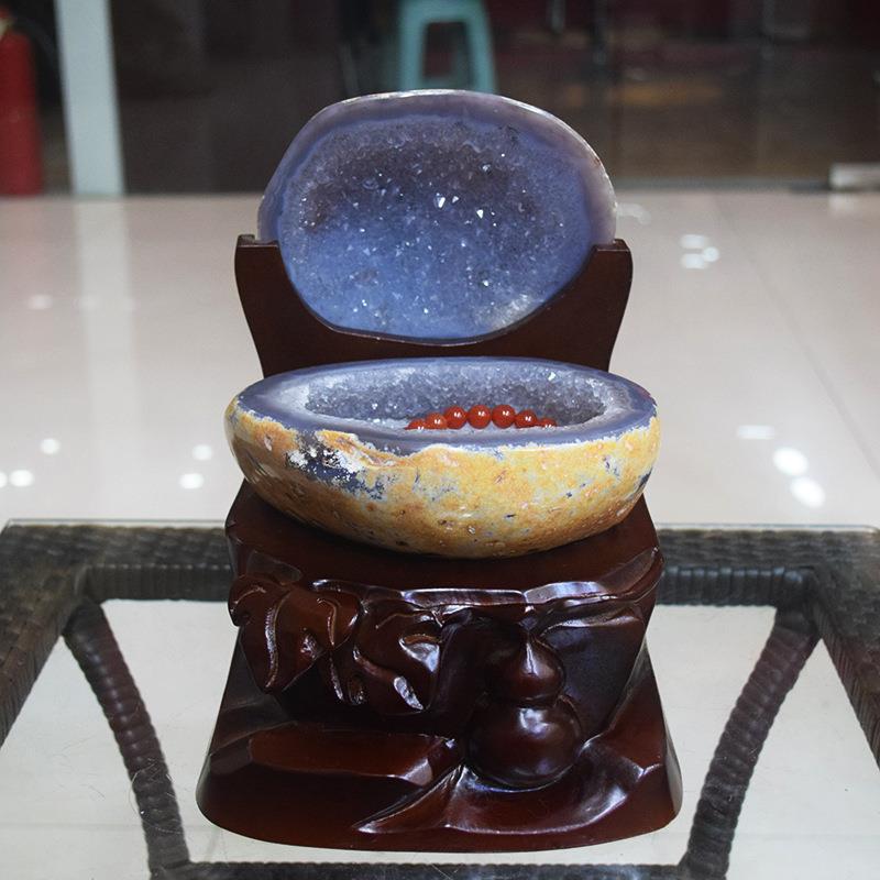 Natural agate crystal rough cornucopia home office amethyst cave Uruguayan crystal cluster ornaments
