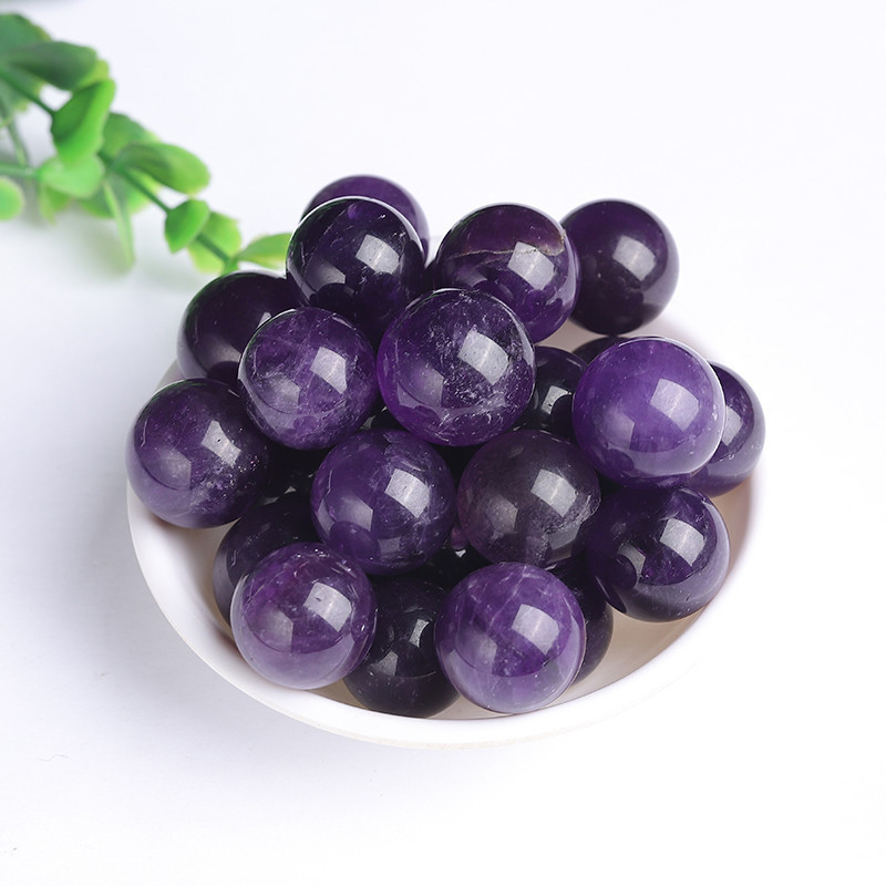 Natural dream amethyst ball rough polished crystal ball decorated amethyst semi-precious stone gift ornament