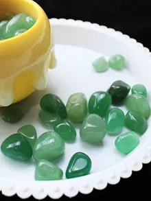 Natural green crystal stone decoration Dongling jade sand gold stone fish tank stone pot jade stone waste