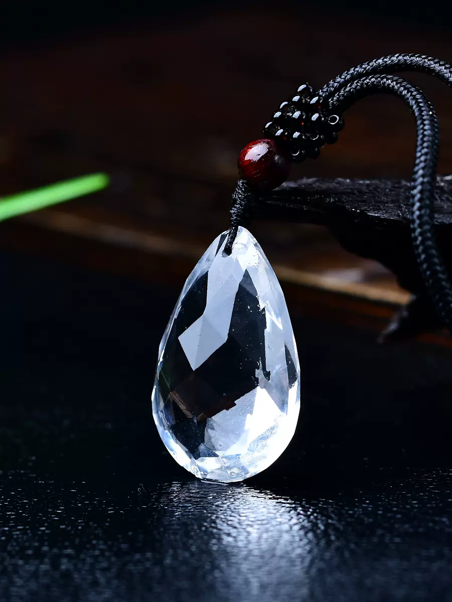 Brazil natural white crystal original water drop faceted pendant men's and women's accessories diy bag trailer hanging sweater chain