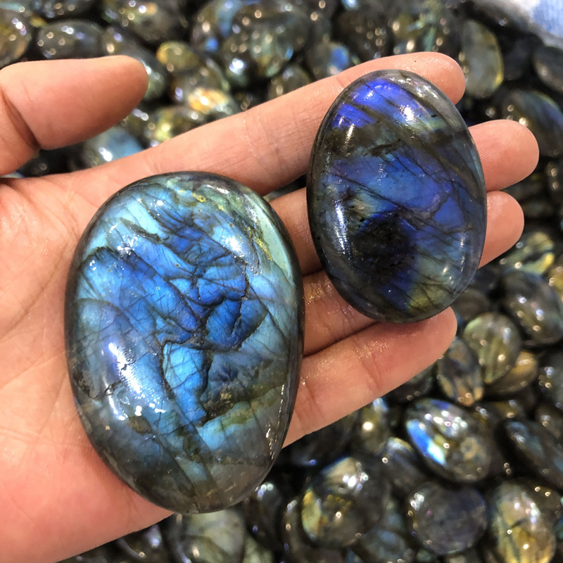 Natural crystal raw stone pull feldspar blue moonstone ore standard ore yoga stone decoration pieces play pieces