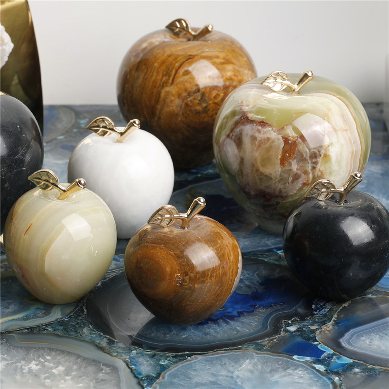 Christmas marble apple Christmas Eve Afghan jade crafts fruit home decoration pieces